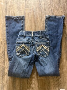 Ariat Dark Blue Bootcut Jeans with Embroidered Back Pockets